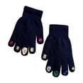 thumbnail image 1 of AIYUQ.U Unisex Knitting Glove Rhinestone Winter Gloves, 1 Pair, Blue, A, 1 of 9