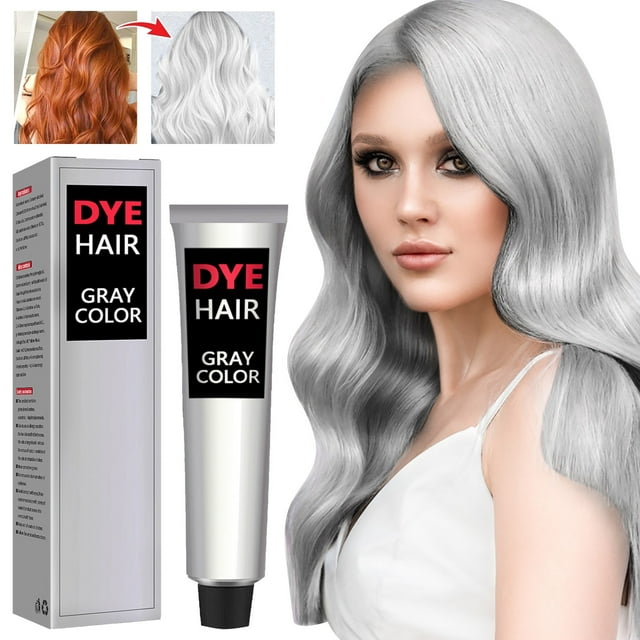 AIYUQ.U Silver Gray Hair Coloring Tool Kit with Spray, 3.38 fl oz
