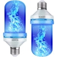 thumbnail image 1 of AIZHIWENG LED Light Bulb, 5W A19 Decorative Flame Lamp E26 Medium Base, 2-Pack Blue, 1 of 7