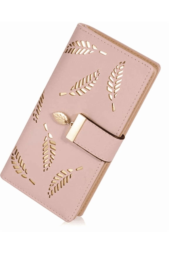 Gastropod Women's Long Leaf Bifold Clutch Wallet RFID Blocking PU Leather