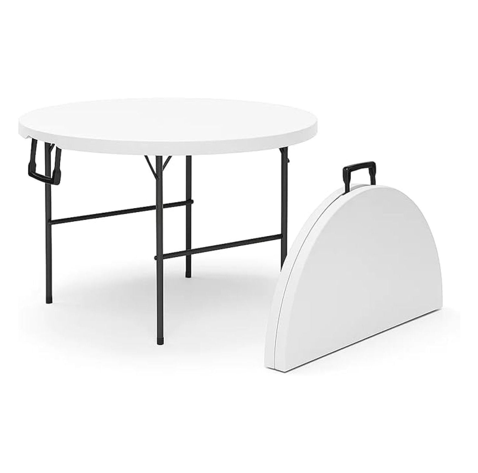 AIZYT 3.5 Feet Circular Round Foldable Table with Built in Handle ...