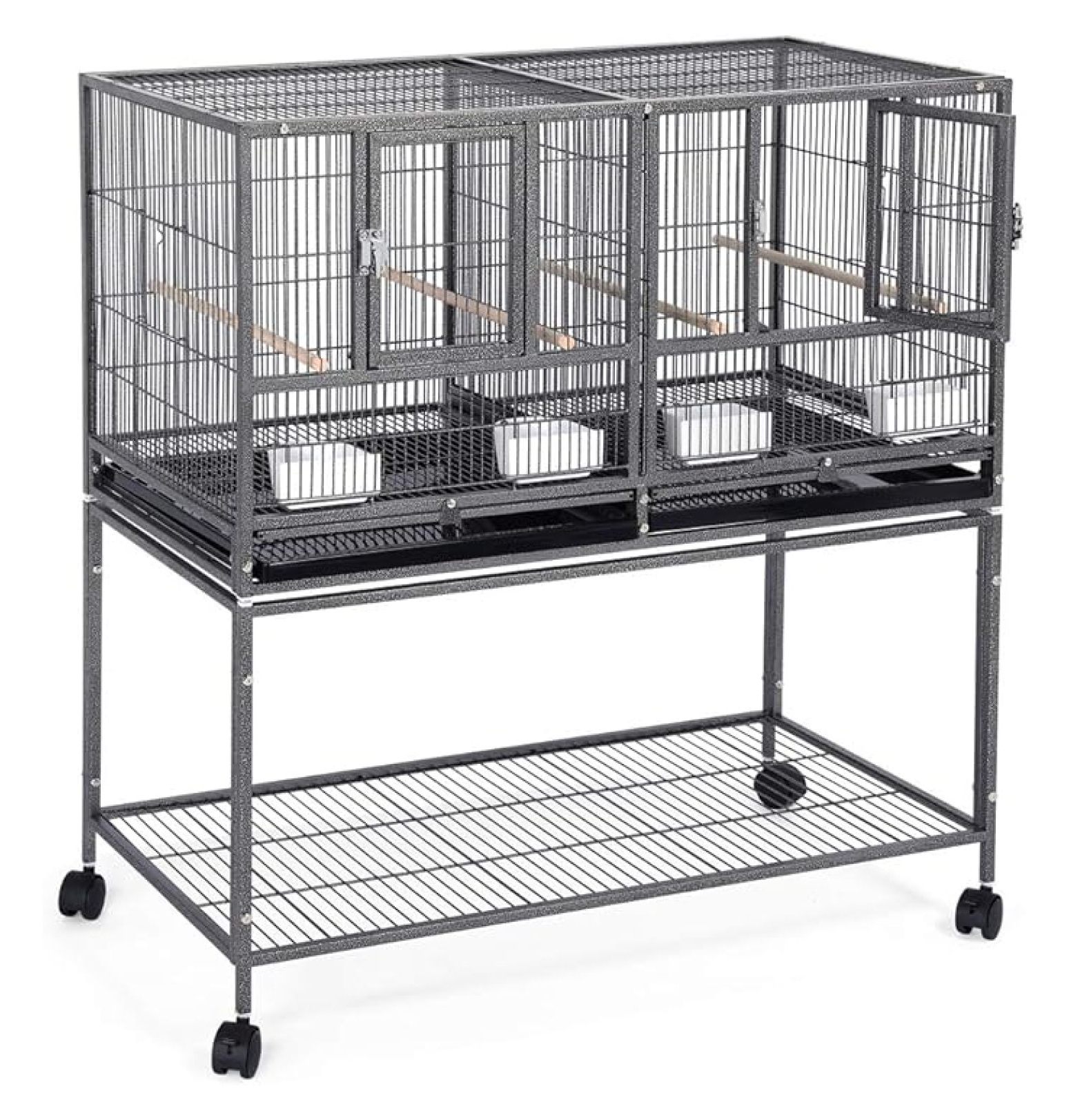 AIZYT 4 Pack Divided Breeder Parakeet Canary Lovebird Finch Budgie Bird ...