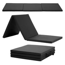 AIZYT Gymnastics Tumbling Mats Portable Gymnastics Mat 3 Folding Tumbling Mat 2ft W 6ft L 1.6 inch THK PU Leather Exercise Mat Yoga Mat with Carrying Handles for home Workout outdoor Yoga Gymnastics