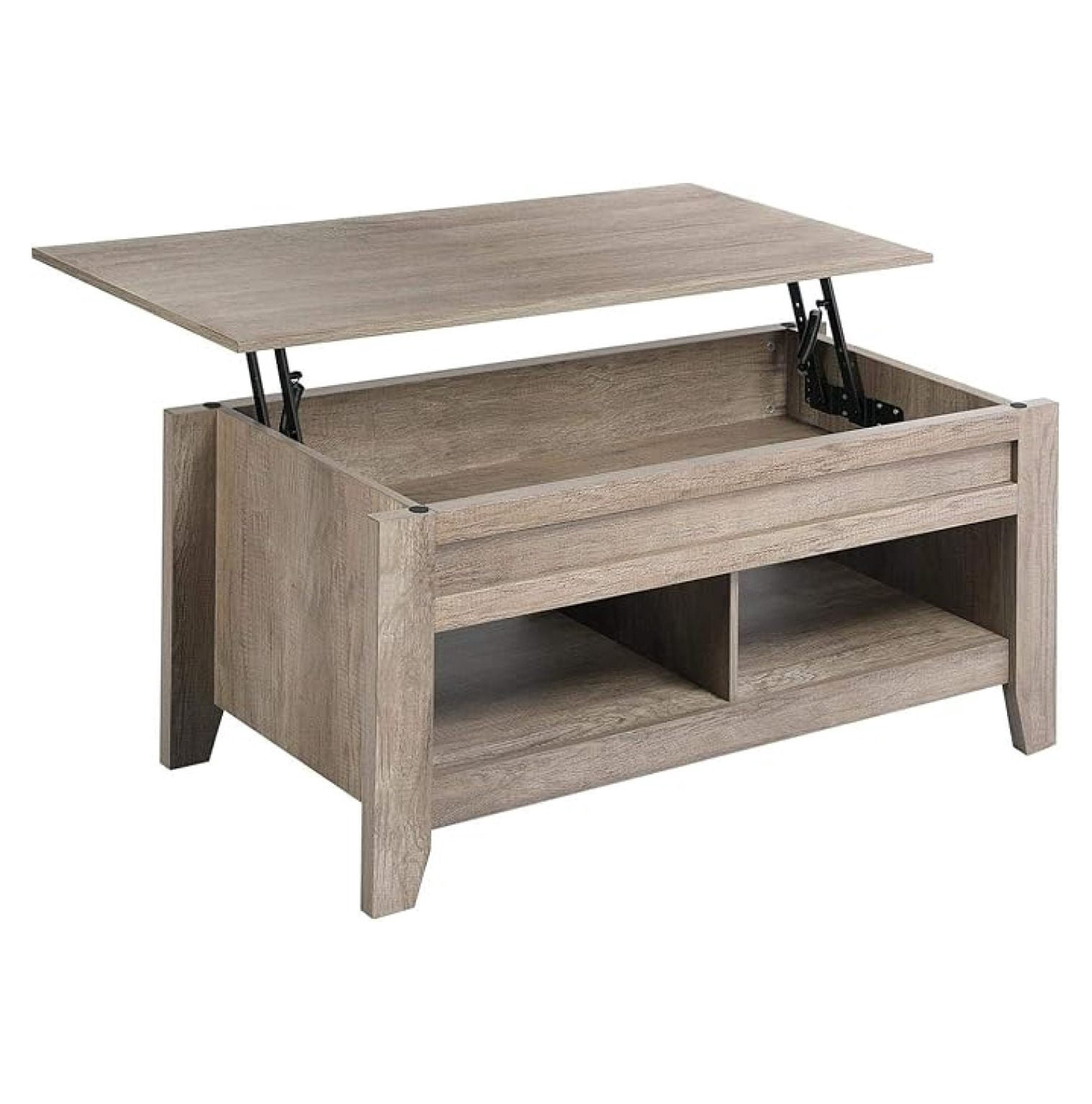 AIZYT Modern Coffee Table with Storage Shelf and Hidden Compartmant ...