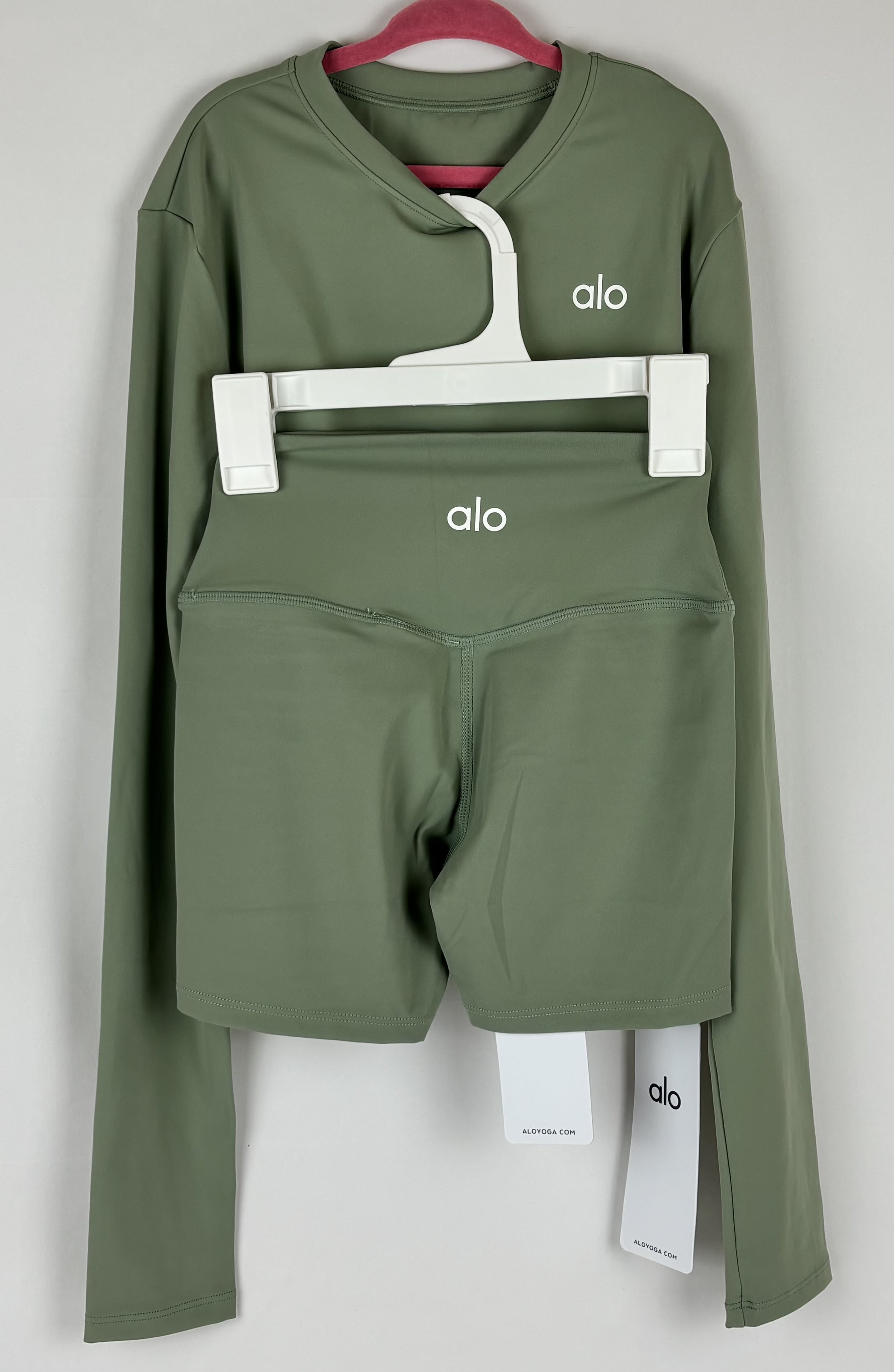 Alo Size: M Yoga Long Sleeve Bikers Short Botanical Dominica | Ubuy