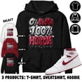 AJ 1 High 85 Metallic Burgundy Hoodie Lucky Hustle, In Cherry Red To