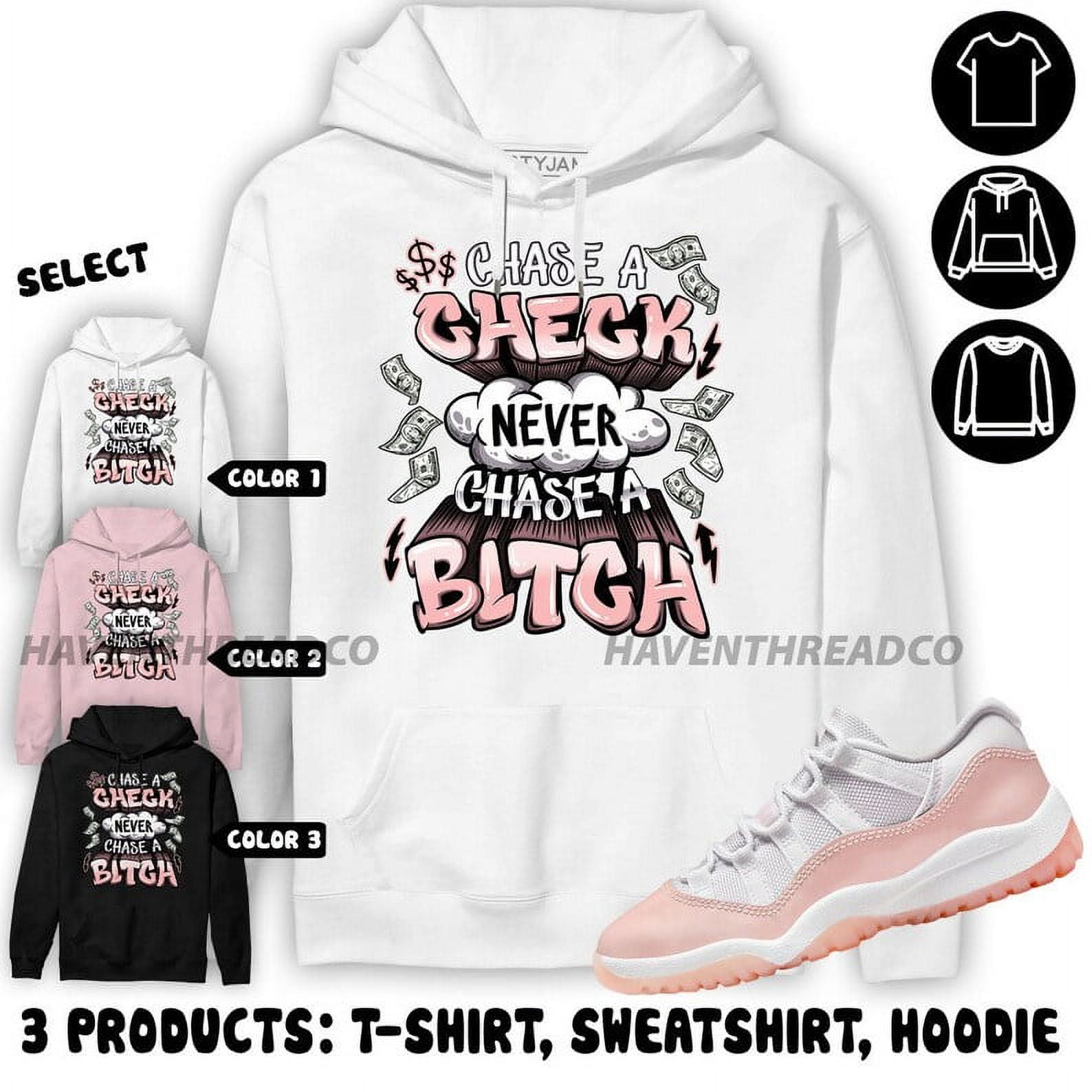 AJ 11 Low Legend Pink Hoodie Chase A Check, In Light Pink To Match