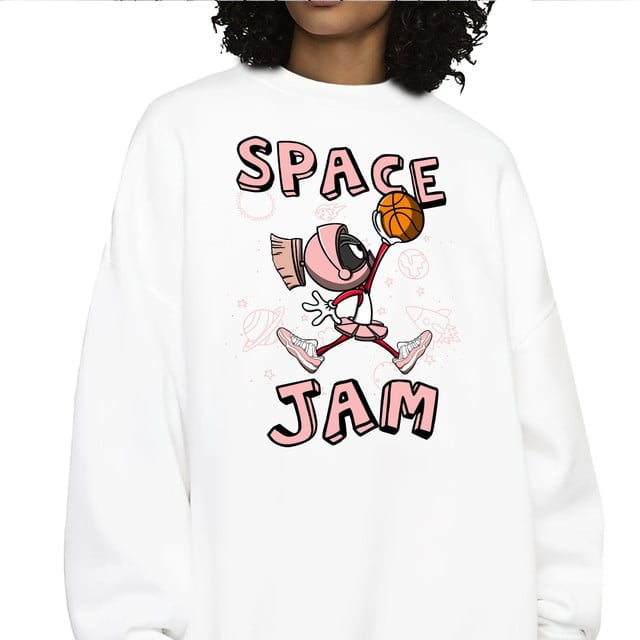 AJ 11 Low Legend Pink Sweatshirt Match Space Jam Marvin The Martian Up