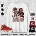 AJ 13 Dune Red Sweatshirt, Lil Baby VT Tees, Shirt In Cherry Red To