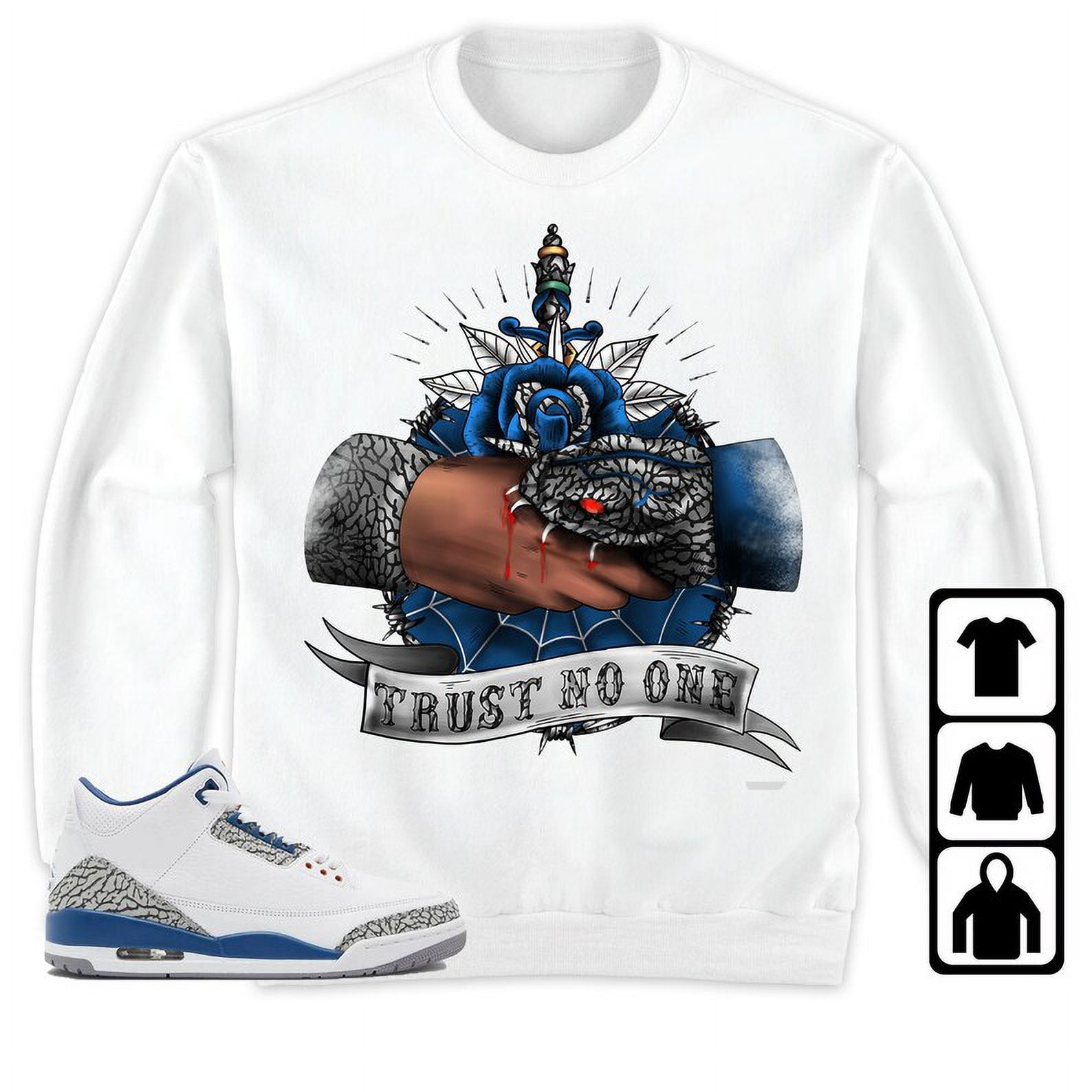 AJ 3 Wizards Unisex , Tee, Sweatshirt, , Trust No One Old School, Shirt