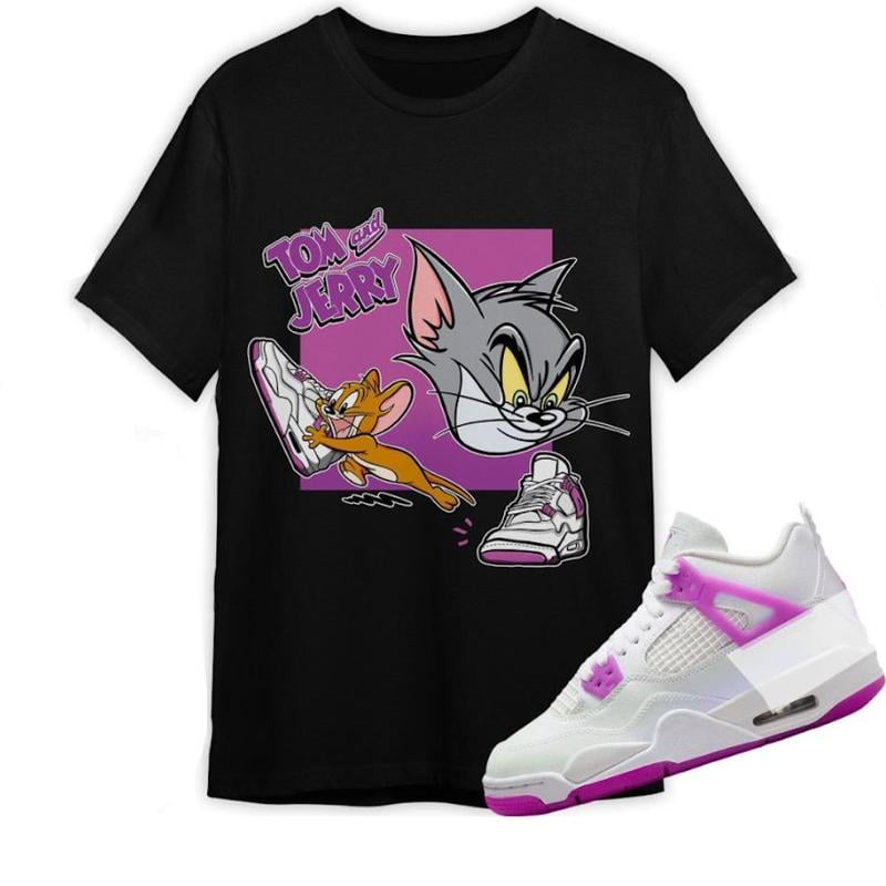 AJ 4 GS Hyper Violet . Cat And Mouse Sneakers. To Match Sneaker color