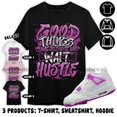 AJ 4 GS Hyper Violet Unisex TShirt, Good Things, Shirt In Light Pink