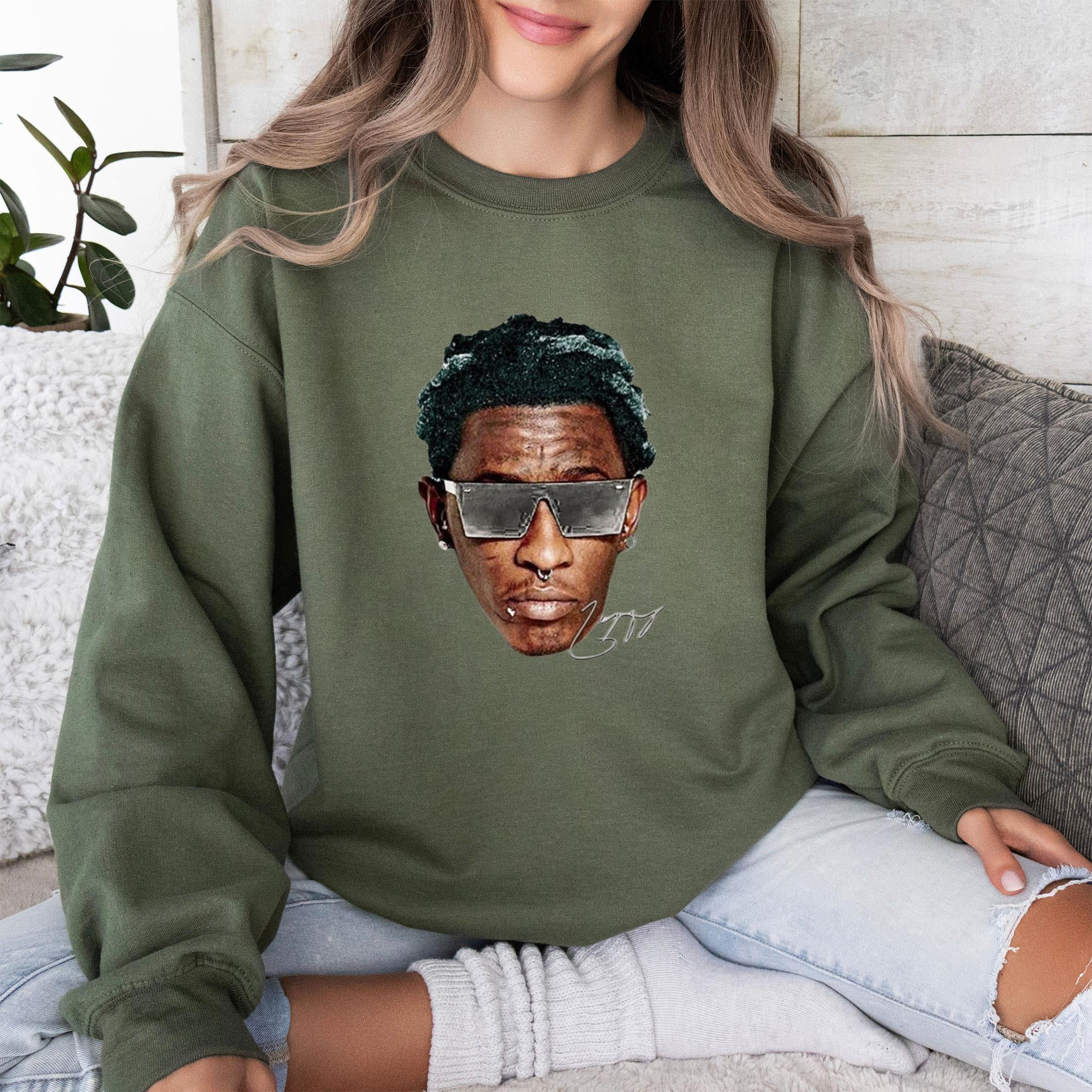 AJ 4 Oxidized Green Unisex Shirt Sweatshirt Hoodie Young Thug Signature Shirt To Match Sneaker Color Forest Green