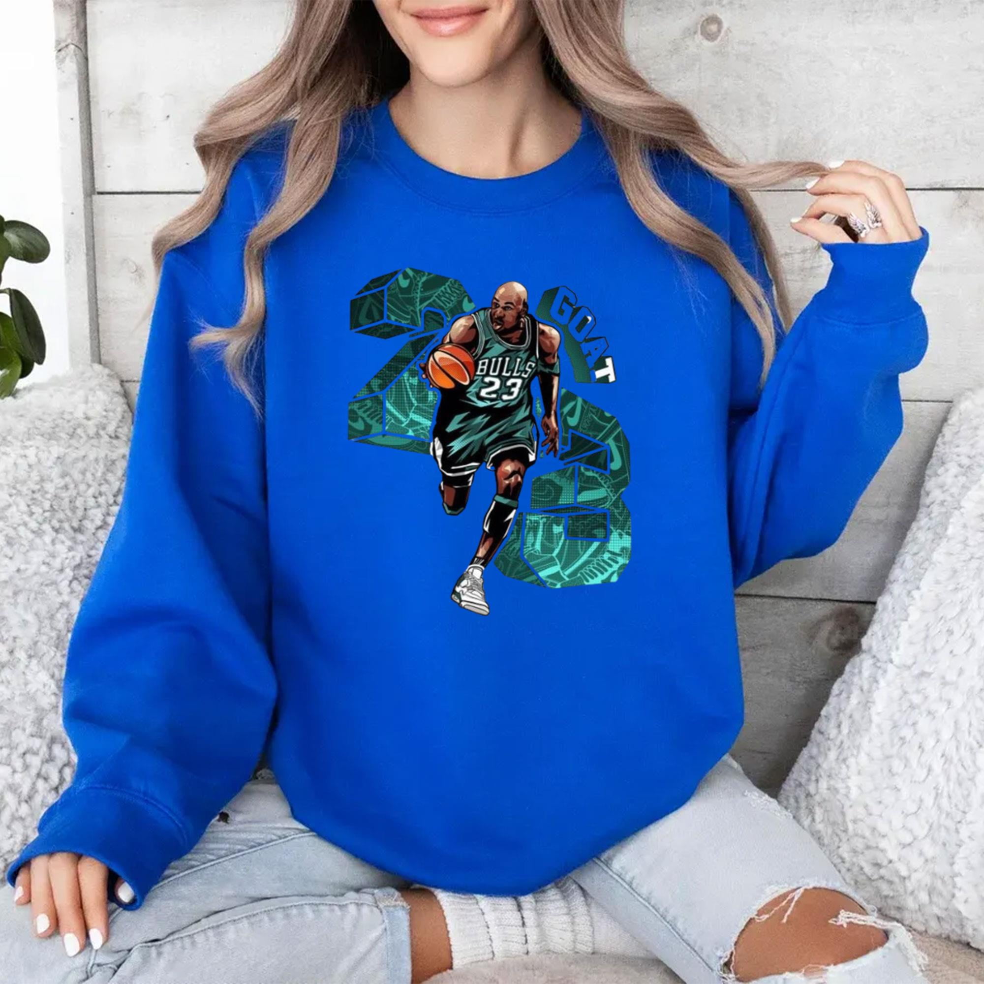 AJ 4 Oxidized Green Unisex T Shirt Sweatshirt Hoodie The Goat 23 MJ Tees Shirt In Forest Green To Match Sneaker Walmart