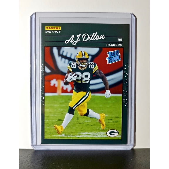 AJ Dillon Rookie 2020 Panini NFL #26 Rated Rookie Card Green Bay Packers
