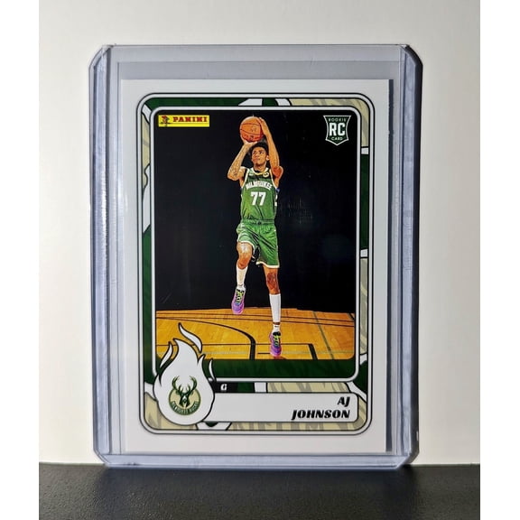 AJ Johnson Rookie 2024-25 Panini NBA #78 Sticker Card Milwaukee Bucks