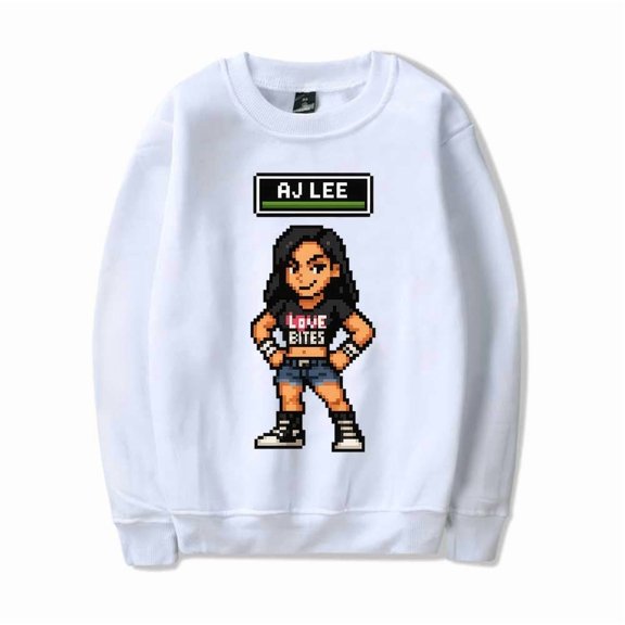 AJ Lee 8 Bit Merch Crewneck Sweatshirts Cosplay Women Men Fashion Long Sleeve Stylish Y2K Design Top