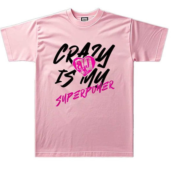 AJ Lee Crazy Is My Superpower Merch Summer Unisex Short-sleeved T-shirt Fashion Y2K Printed Casual Stylish Design Tee