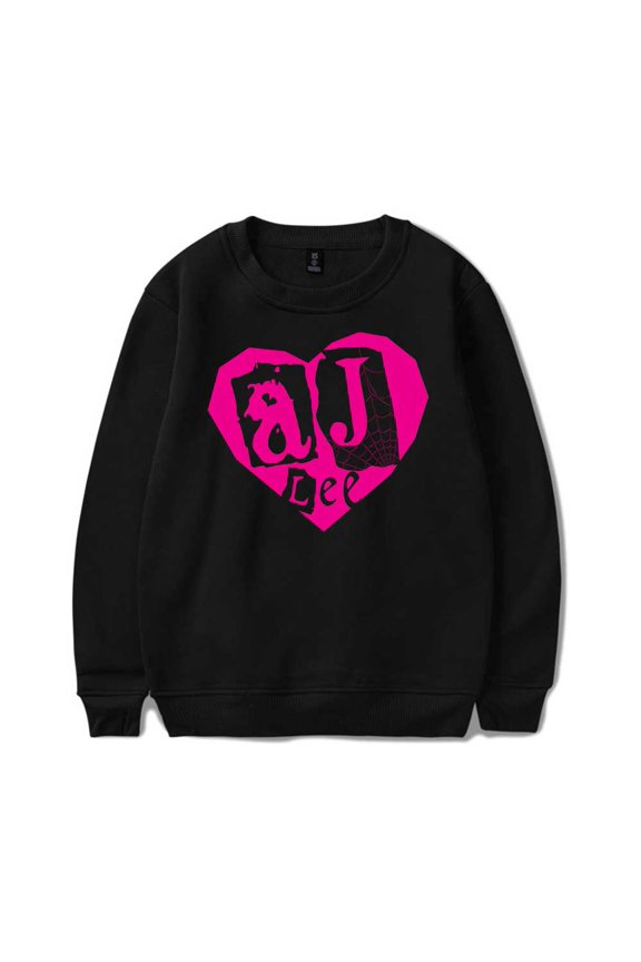AJ Lee Heart Logo Merch Crewneck Sweatshirts Cosplay Women Men Fashion Long Sleeve Stylish Y2K Design Top