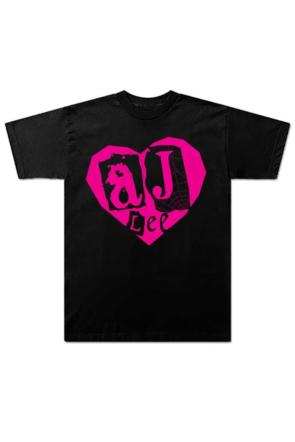 AJ Lee Heart Logo Merch Summer Unisex Short-sleeved T-shirt Fashion Y2K Printed Casual Stylish Design Tee
