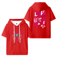 thumbnail image 1 of AJ Lee Love Bites Back Hooded T-shirt Short Sleeve Women Men Casual Streetwear Tee, 1 of 2