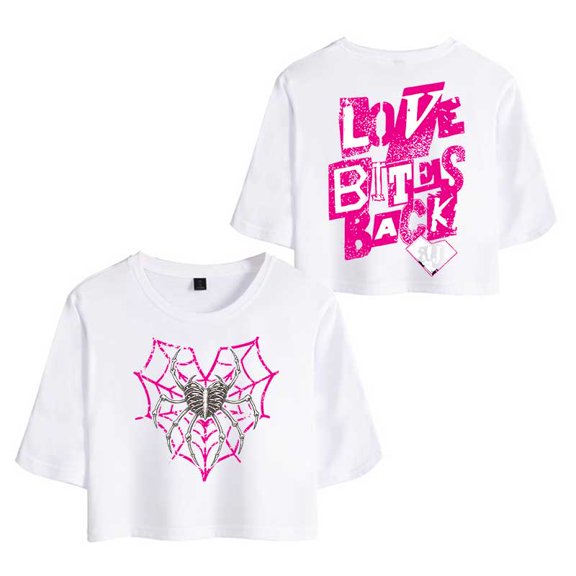 AJ Lee Love Bites Back Merch Merch T-Shirt For Women&Girls Midriff Short Sleeve Summer Clothing Vest Tee