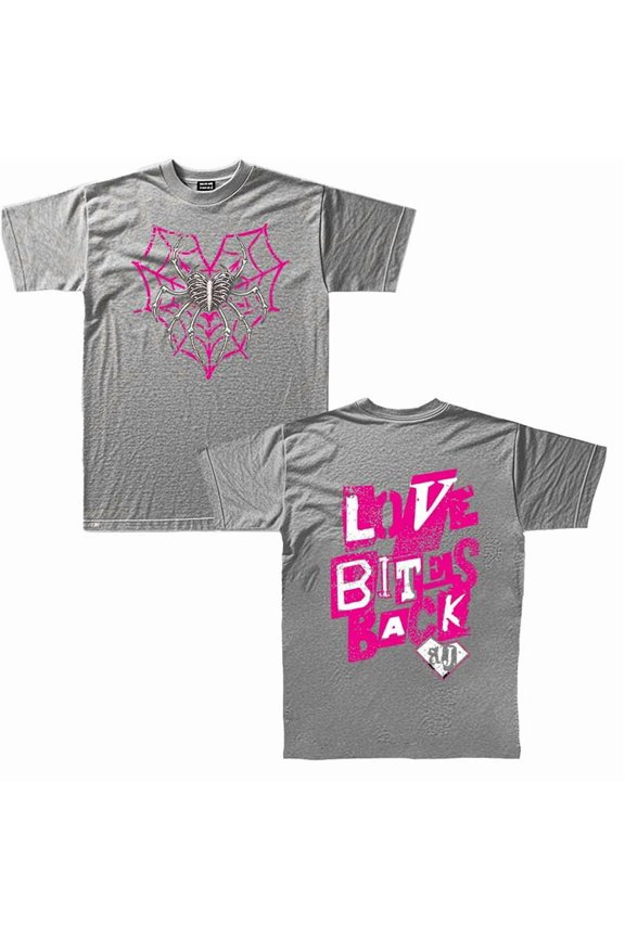 AJ Lee Love Bites Back Merch Summer Unisex Short-sleeved T-shirt Fashion Printed Casual Stylish Design Tee