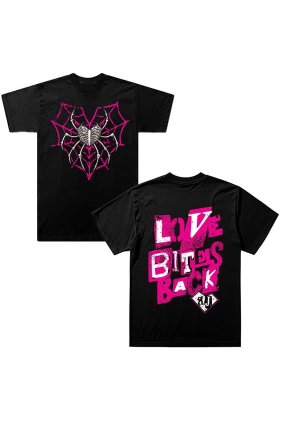 AJ Lee Love Bites Back Merch Summer Unisex Short-sleeved T-shirt Fashion Printed Casual Stylish Design Tee