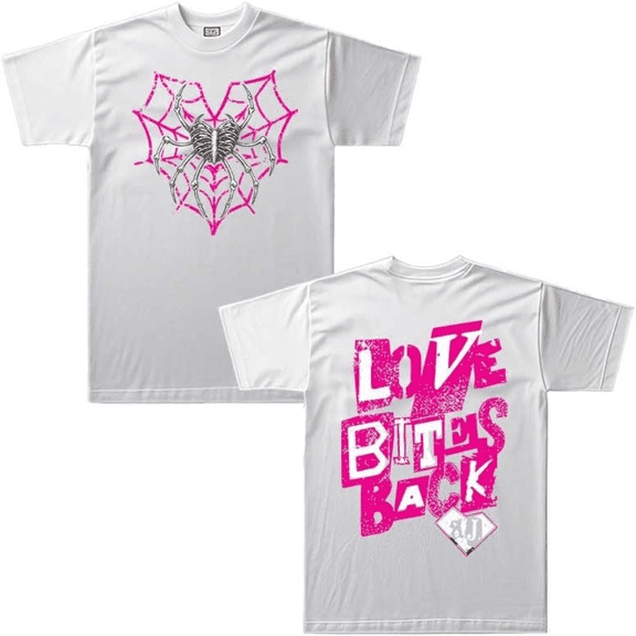 AJ Lee Love Bites Back T-Shirt Short Sleeve Cotton Washed Tee Men Women Streetwear Tops