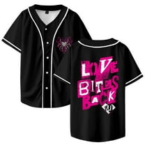 AJ Lee Love Bites Baseball Jersey Shirt V-Neck Women Men Short Sleeve Streetwear Clothes