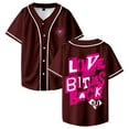 thumbnail image 1 of AJ Lee Love Bites Baseball Jersey Short Sleeve Button-up Shirts Men Women Streetwear Tops, 1 of 2