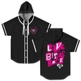 thumbnail image 1 of AJ Lee Love Bites Hooded Baseball Jersey Short Sleeve Shirt Women Men Crewneck Tee, 1 of 3