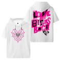 thumbnail image 1 of AJ Lee Love Bites Hooded T-shirt Short Sleeve Tee Men Women Outdoor Streetwear Tops, 1 of 2