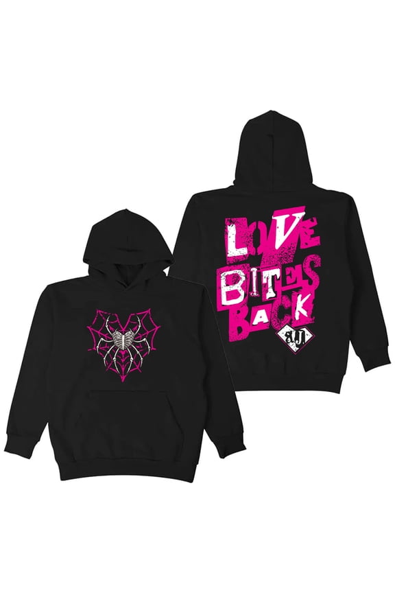 AJ Lee Love Bites Hoodie Long Sleeve Streetwear Men Women Hooded Sweatshirts