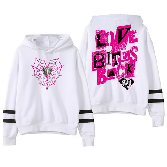 AJ Lee Love Bites Hoodie Pocketless Parallel Bars Sleeve Streetwear Men Women Hooded Sweatshirts