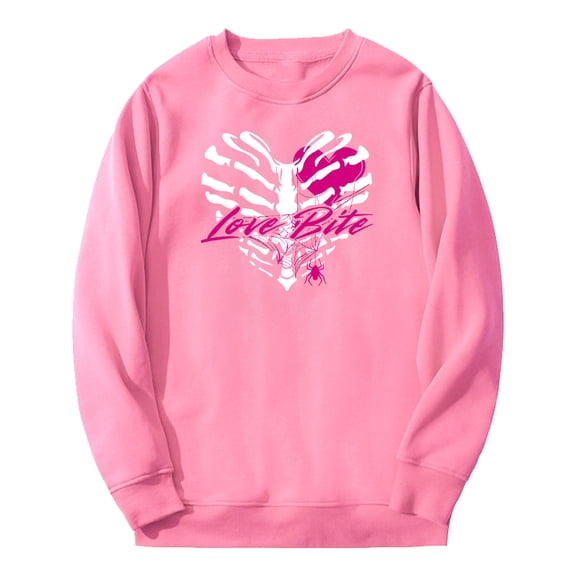 AJ Lee Love Bites Logo Merch Crewneck Long Sleeve Streetwear Men Women Pullover Sweatshirts