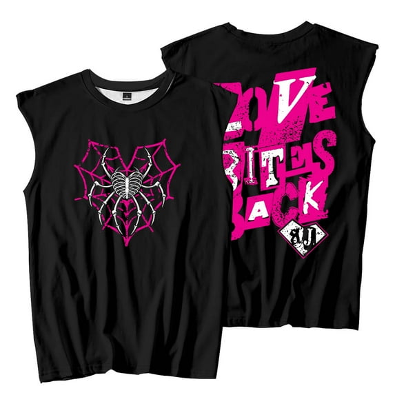 AJ Lee Love Bites Logo Sleeveless T-Shirts Streetwear Tee Cosplay Women Men Fashion Tank Tops