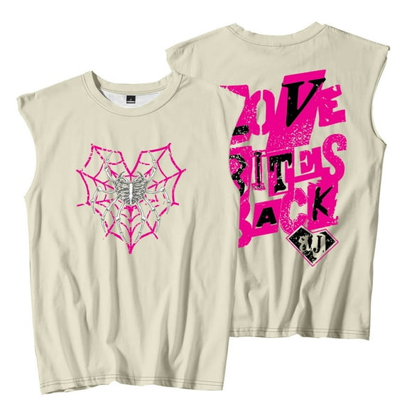 AJ Lee Love Bites Logo Sleeveless T-Shirts Streetwear Tee Cosplay Women Men Fashion Tank Tops