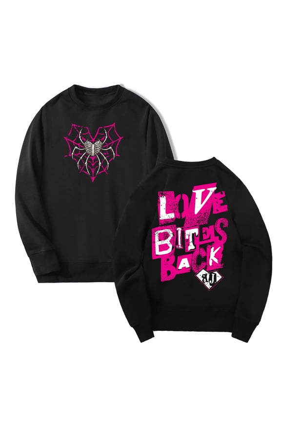 AJ Lee Love Bites Merch Crewneck Long Sleeve Streetwear Men Women Pullover Sweatshirts