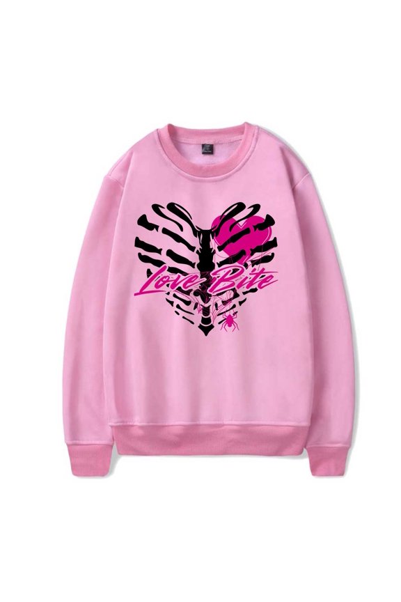 AJ Lee Love Bites Merch Crewneck Sweatshirts Cosplay Women Men Fashion Y2K Long Sleeve Stylish Design Top