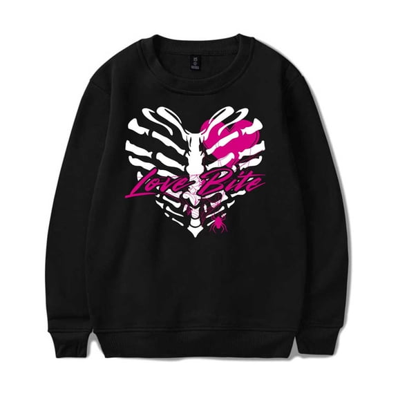 AJ Lee Love Bites Merch Crewneck Sweatshirts Cosplay Women Men Fashion Y2K Long Sleeve Stylish Design Top