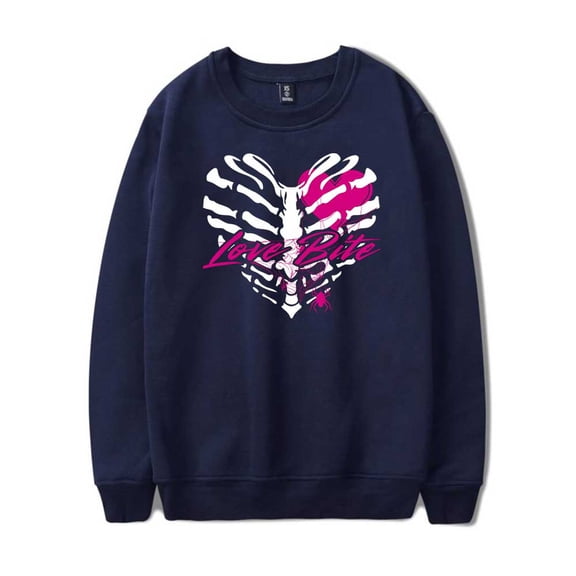 AJ Lee Love Bites Merch Crewneck Sweatshirts Cosplay Women Men Fashion Y2K Long Sleeve Stylish Design Top