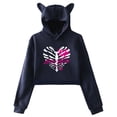 thumbnail image 1 of AJ Lee Love Bites Merch Hoodie Cat Ears Hooded Sweatshirts Long Sleeve Crop Top Women's Clothes, 1 of 3
