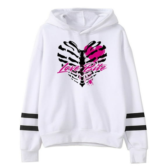 AJ Lee Love Bites Merch Hoodie Pocketless Parallel Bars Sleeve Streetwear Men Women Hooded Sweatshirt