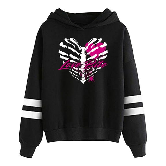 AJ Lee Love Bites Merch Hoodie Pocketless Parallel Bars Sleeve Streetwear Men Women Hooded Sweatshirt