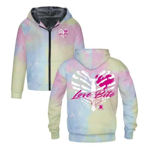 AJ Lee Love Bites Merch Zipper Hoodie Long Sleeve Streetwear Women Men Jacket Parkas Winter Coat