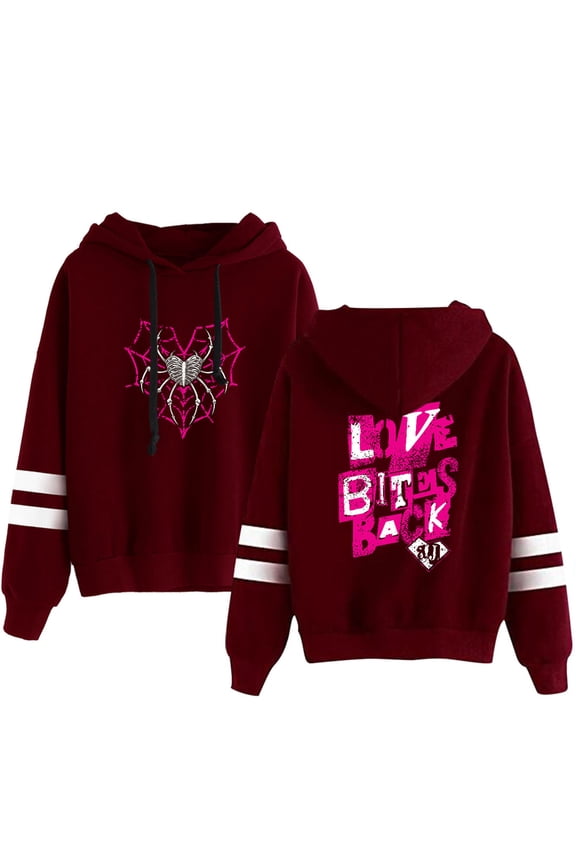 AJ Lee Love Bites Spider Web Men/Women Hoodie Streetwear Sweatshirt Long Sleeve Hooded