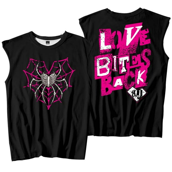 AJ Lee Love Bites Tank Tops Sleeveless T-Shirt port Vest Women Men Casual Outdoor Sportwear