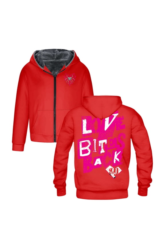 AJ Lee Love Bites Zipper Hoodie Long Sleeve Streetwear Women Men Jacket Parkas Winter Coat