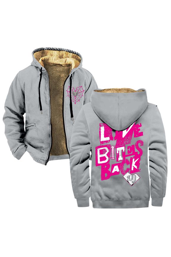 AJ Lee Love Bites Zipper Hoodies Women Men Jacket Parkas Long Sleeve Fashion Streetwear Coat